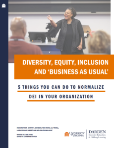 Cover of the Diversity, Equity and Inclusion and "Business As Usual" White Paper