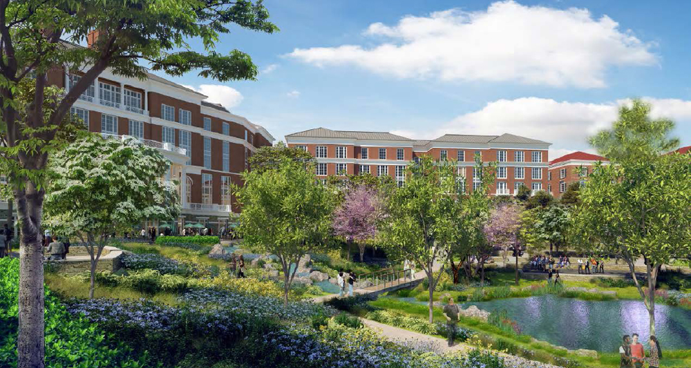Rendering of botanical gardens third-largest gift in Darden history