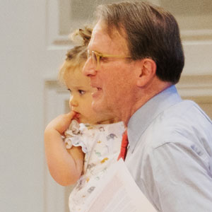Bob Bruner holds his granddaughter