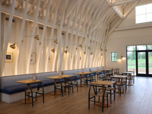 An interior photo of the Oakencroft tasting room.